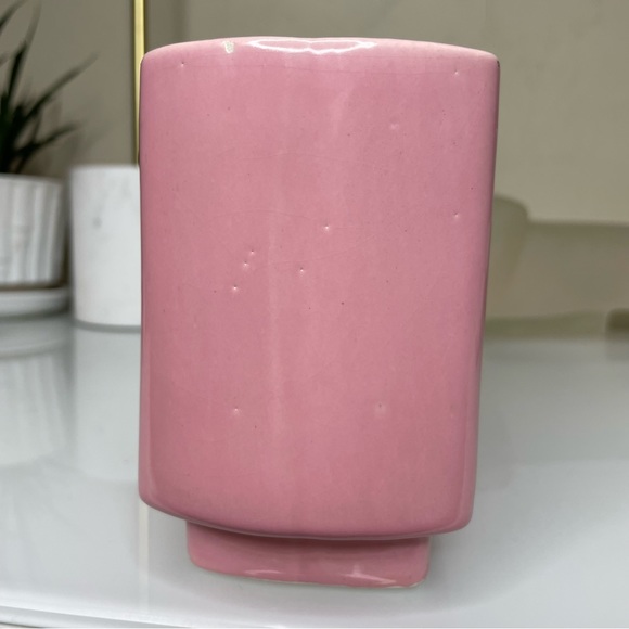 Vintage 1956 Lane & Co. Van Nuys California Pink & Gold Fruit Ceramic Planter - Picture 9 of 9